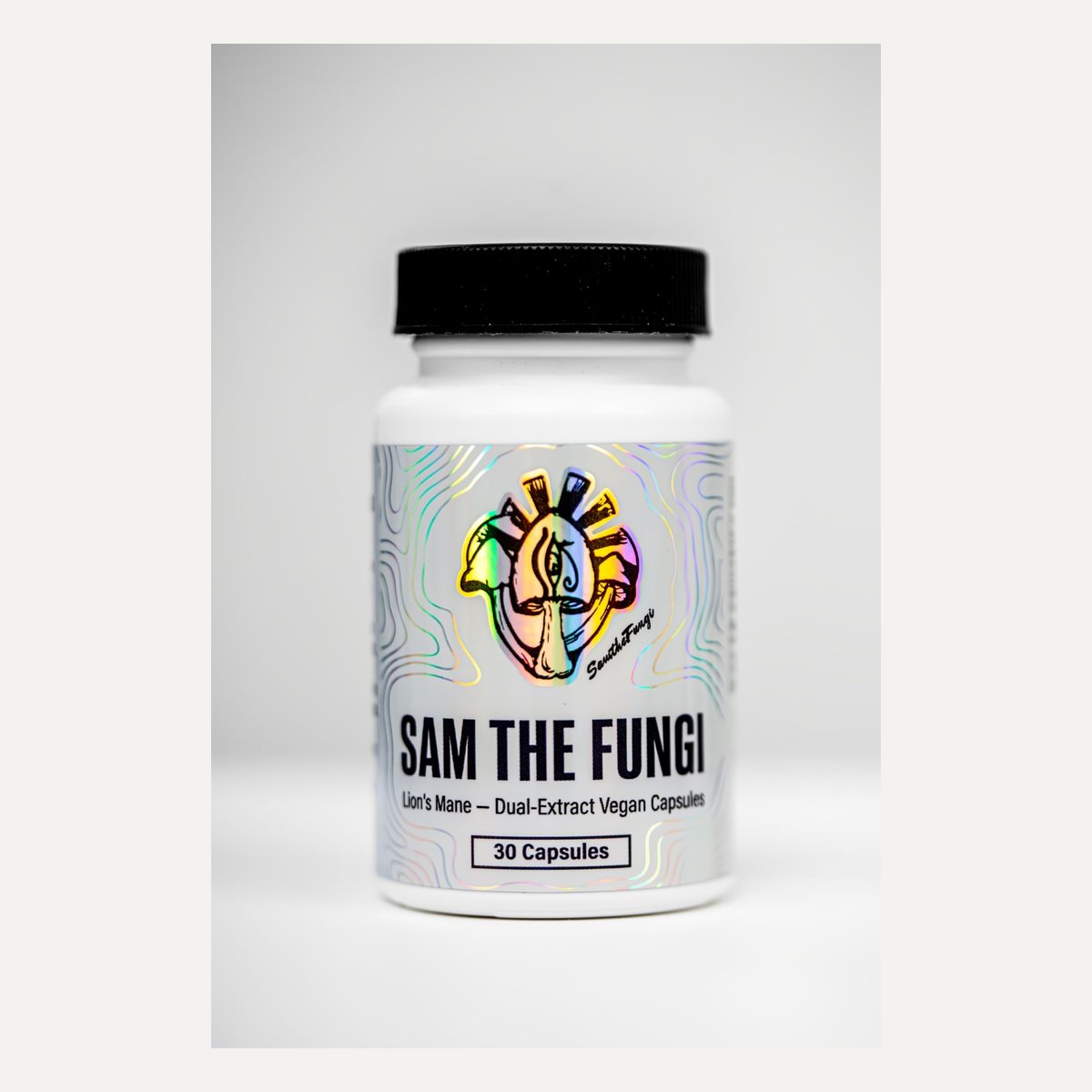 Sam the Fungi lion's mane dual-extract capsules, 30 count bottle